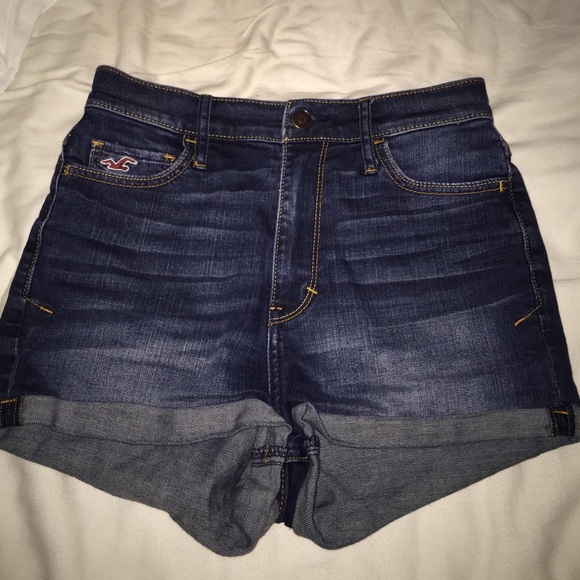 High waisted denim shorts