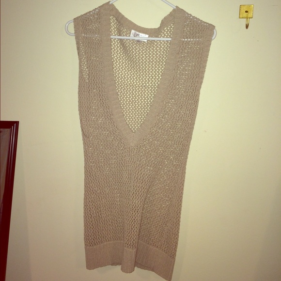 Tan Loft crochet cover up