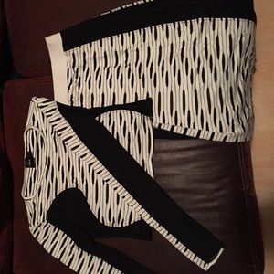 Black white two piece