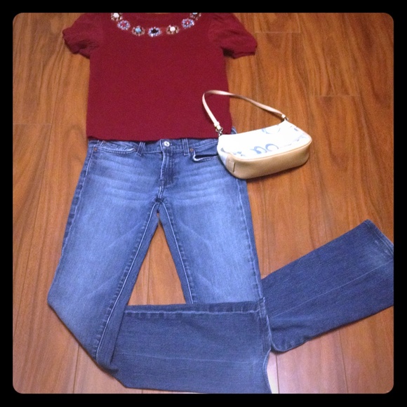 7 for all mankind boot cut size 27 by 31