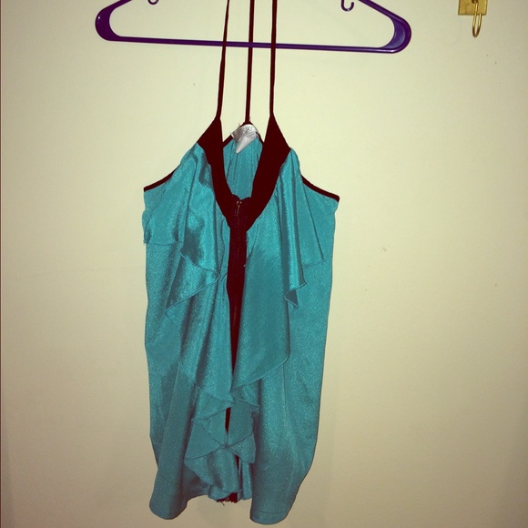 Black and teal tank