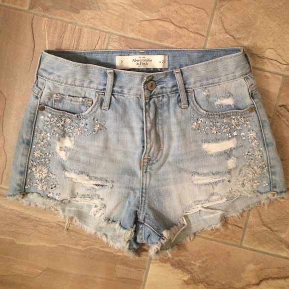 Abercrombie and Fitch High Waisted Shorts Size 0 - Picture 1 of 3