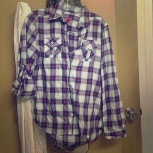 Merona Plaid Button Up