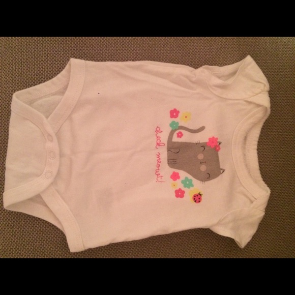 Baby girl clothes NB cat onesie - Picture 1 of 1