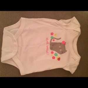 Baby girl clothes NB cat onesie