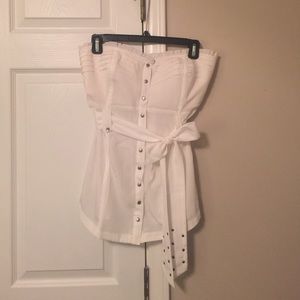 2b bebe strapless top
