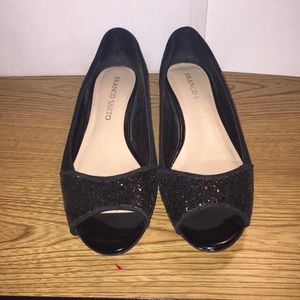 Small wedge open toe shoes