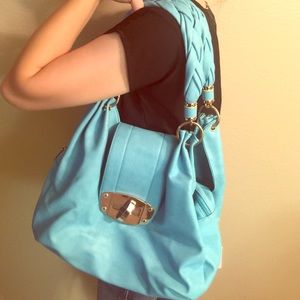 Sky blue purse