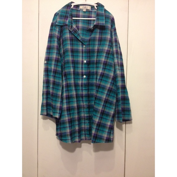 Blue & purple flannel - Picture 1 of 4