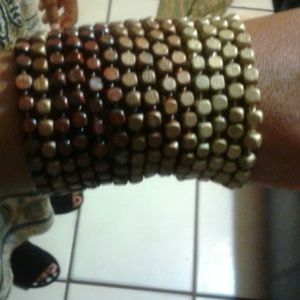 African Natural colored Wooded Bracelets
