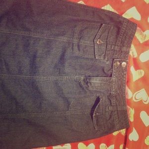 Long blue jean skirt