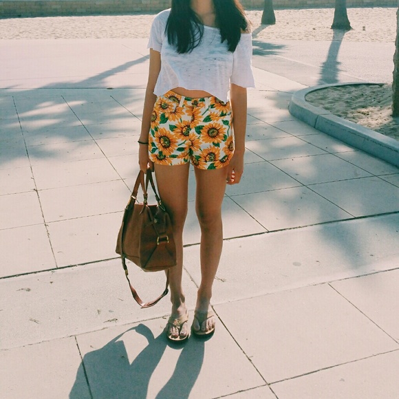 American Apparel Denim - American Apparel Sunflower High Waist Shorts