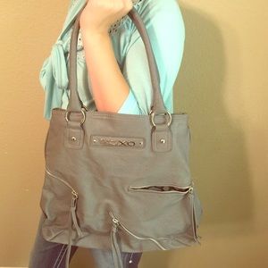 Gray XOXO purse