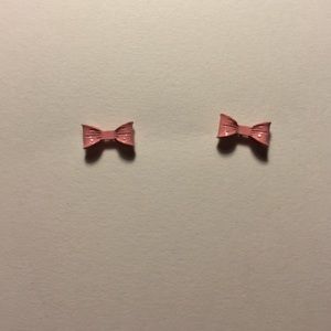 🎀 Small Light Pink Bow Earrings 🎀