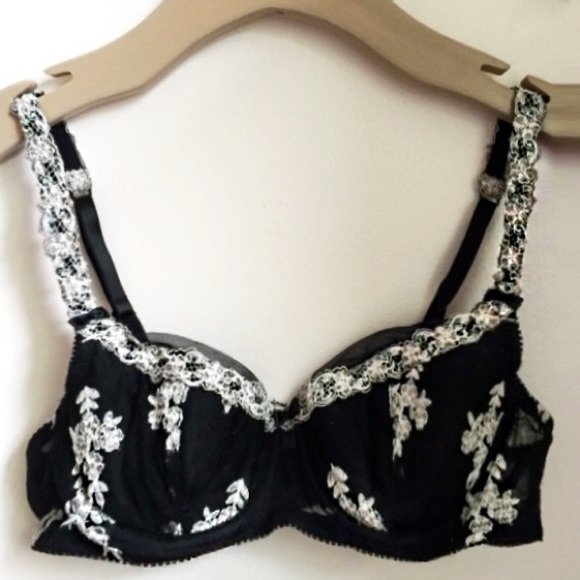 Felina Other - Felina Balconet Black Lace & Cream Bra, 34DD