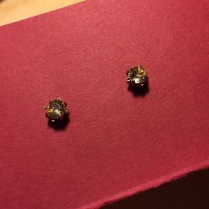 Yellow Diamond Stud Earrings