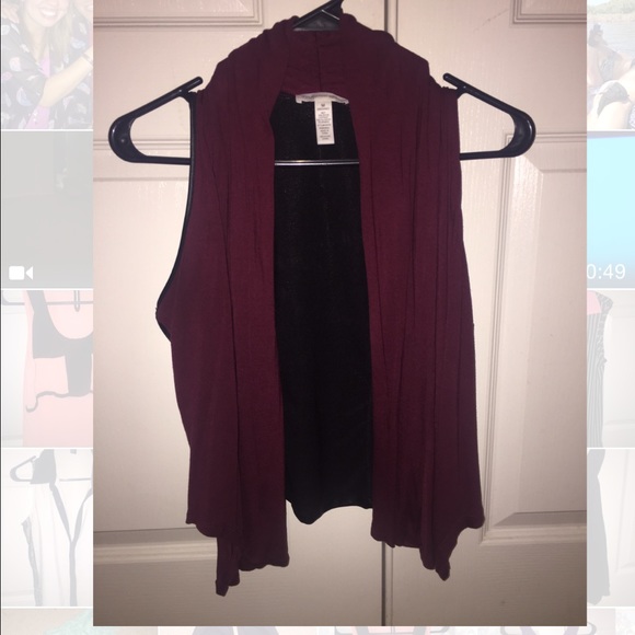 Maroon cardigan