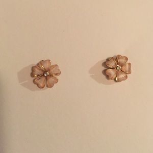 Peach Flower Earrings