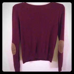 H&M Maroon Cardigan W/Elbow Pads