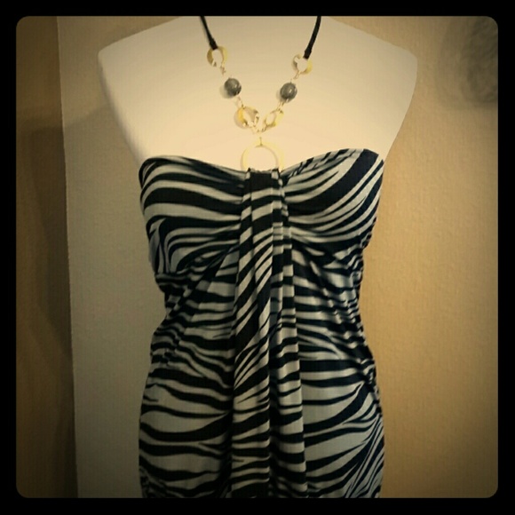 Zebra halter top