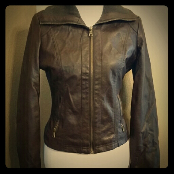 Faux leather jacket