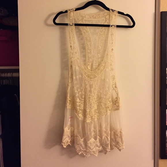 Lace tank/cover up