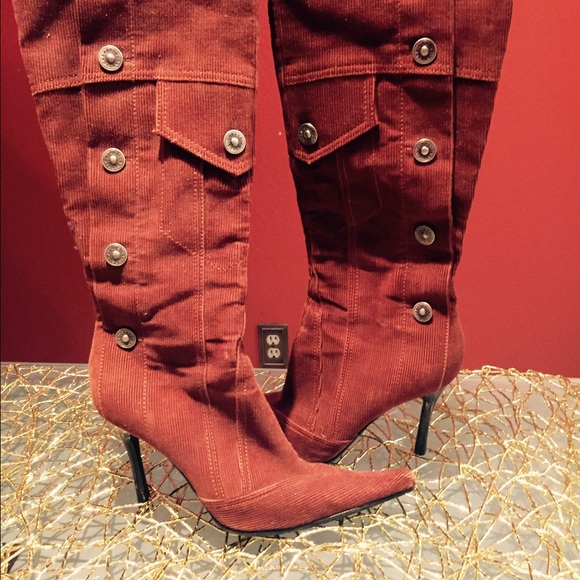Casadei corduroy boot
