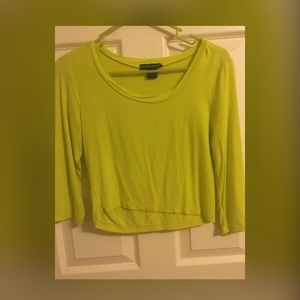 Neon long sleeved crop top