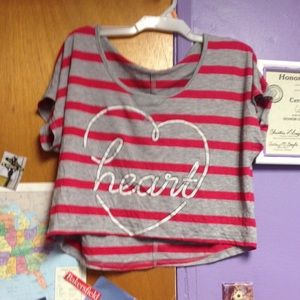 Heart stripped shirt