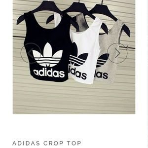 BRAND NEW Adidas crop top (Grey)