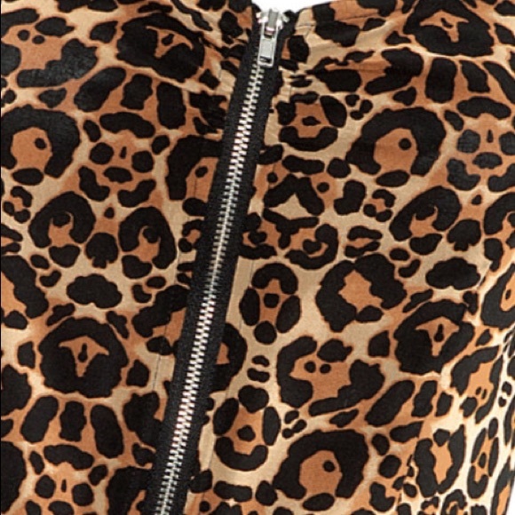 A tight leopard dress
