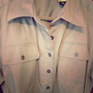 NY & Co Khaki shirt dress