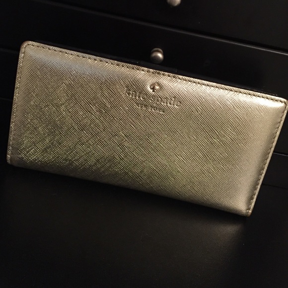 Kate Spade New York Stacy Metallic Gold Wallet