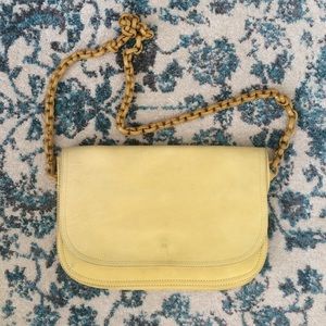 APC yellow leather shoulder bag