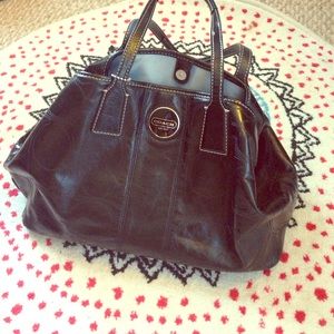 Black patent Coach Bag