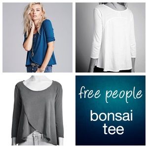 NWT Free People Bonsai Tee in blue. Sz S