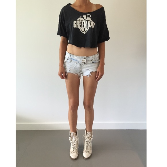 LF vintage Green Day Crop Top!!