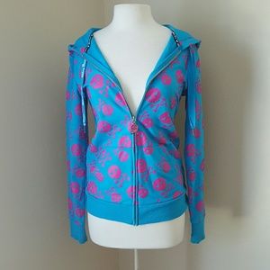 NEON Heart Skull Hoodie