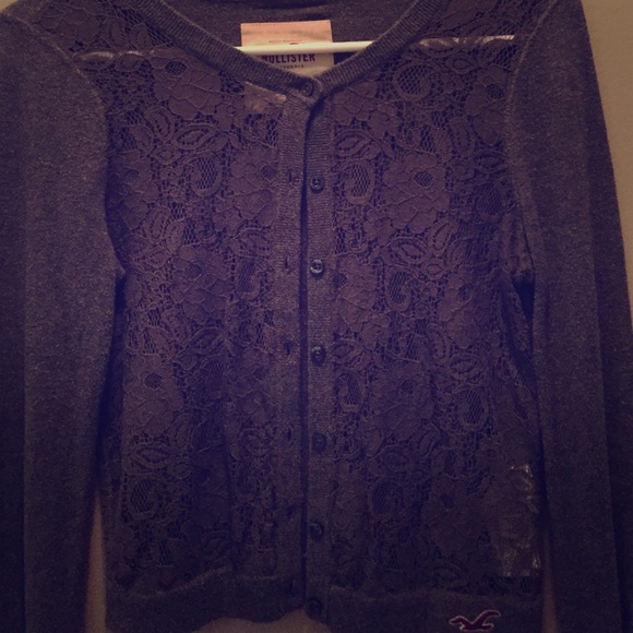 Hollister lace button cardigan