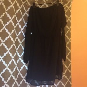 Black Flowy off the shoulder dress