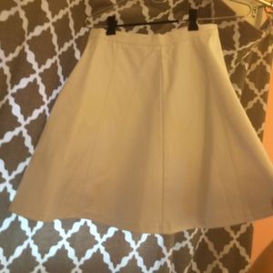NEW White, faux-leather, circle skirt