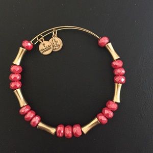 Alex and Ani red and gold tribal bracelet