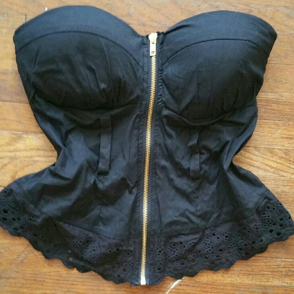 Sexy Black Strapless Top