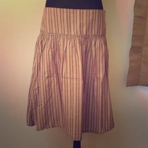 Striped drop waist skirt