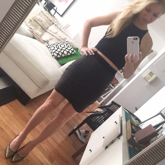 REDUCED Charcoal grey T by Alexander Wang Skirt