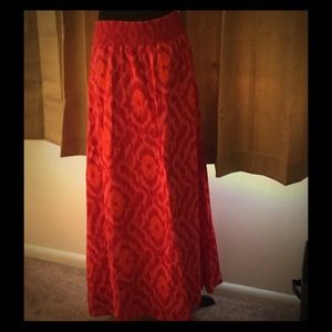 Pink and orange maxi skirt