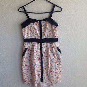 Sweet cotton floral print dress