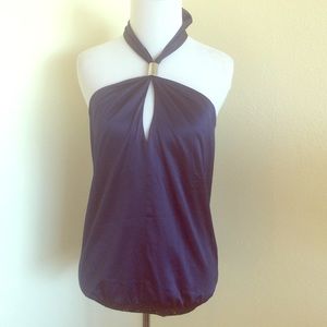 New Navy Satin Bodysuit
