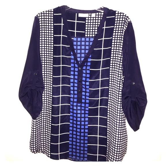 Blue Patterned Top