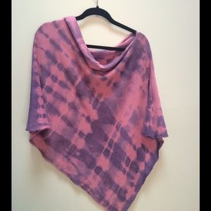 Multi colored / tie dye pancho